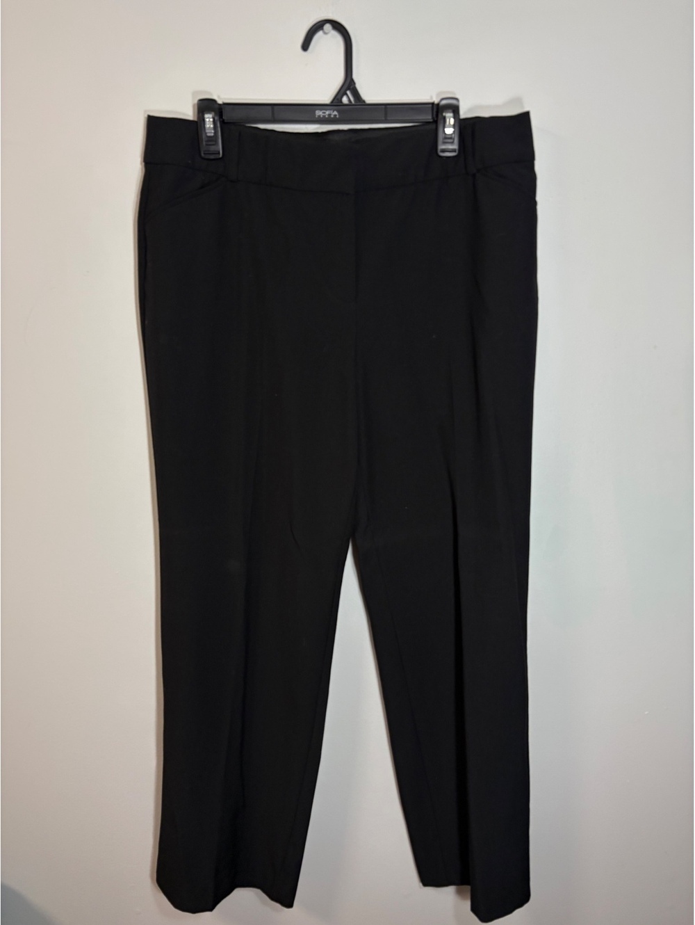 Cato Women's Black Mid-Rise Dress Pants Trousers - Size 16P (Petite)